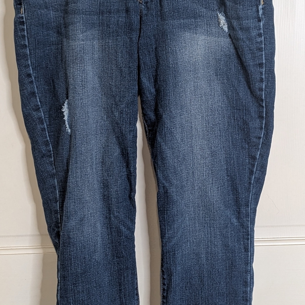 Old Navy Distressed Dark Blue Boyfriend Jeans